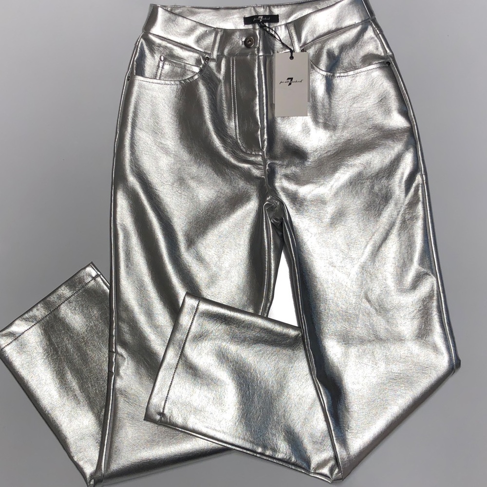 7 for all making high rise straight pants size S